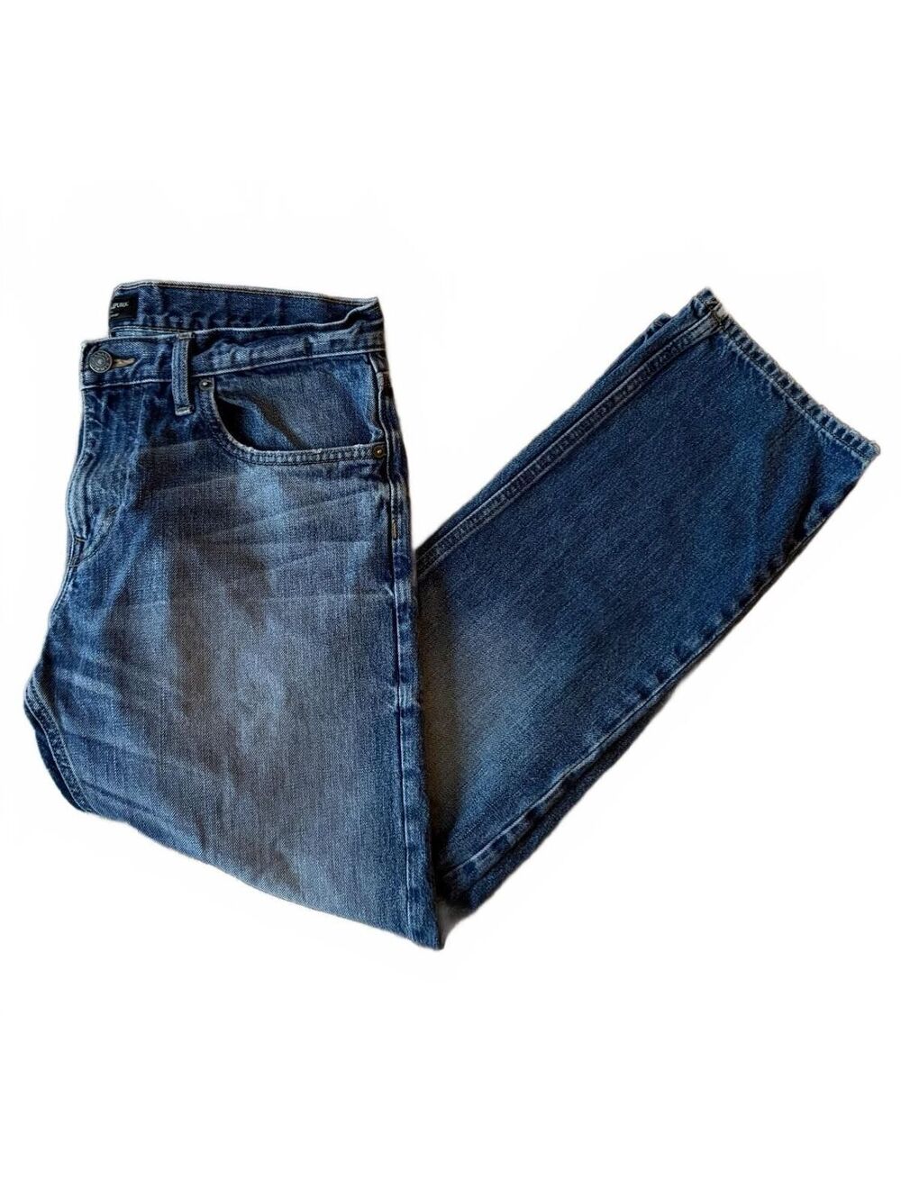 Banana Republic Men's Vintage Straight Distressed Denim Jeans Size 33 x 30 Urban